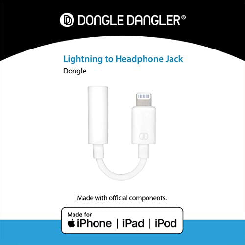 MFi Certified Adapter Dongle Dangler 3.5mm Headphone Jack Adapter 11 Pro Compatible with iPhone 7/7 Plus/8/8 Plus/X/XR/XS/XS Max/11 Cable-1 Pack