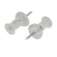 thumbnail image 2 of Uxcell Office Plastic Head Metal Point Stationary Thumb Tack Push Pin Clips 50pcs, 2 of 2