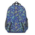 thumbnail image 3 of Paisley and Floral Blue Pattern Cute School Backpack Bag with Padded Back and Adjustable Shoulder Straps 16.9 X 12.6 X 5.9 Inches, 3 of 5