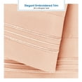 thumbnail image 4 of Clara Clark, RV/Short Size, Bed Sheets Set, Luxury Bedding Sheets Set, 4-Piece Bed Set, Deep Pockets Fitted Sheet 100% Soft Microfiber, Hypoallergenic Cool & Breathable, Peach, 4 of 6