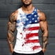 thumbnail image 5 of Mens Independencia Día de la Impresión Cuello Redondo Regular Casual Deportes Tanque Blusas, 5 of 5