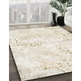 thumbnail image 3 of Ahgly Company Machine Washable Indoor Rectangle Abstract White Chocolate Beige Area Rugs, 3' x 5', 3 of 7