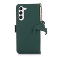 thumbnail image 5 of Nalacover for Samsung Galaxy S23 Synthetic Leather and Soft TPU Case,360 Protection Flexible Luxury Magnetic RFID Flip Wallet Card Slots Kickstand Shockproof Cover with Cute Pendant.Green, 5 of 8