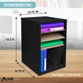 thumbnail image 3 of Adiroffice 11-Compartment Wooden Mail Organizer, Vertical Desktop Sorter with Removable Shelves, Black, 3 of 8
