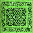 thumbnail image 1 of Ahgly Company Indoor Square Oriental Green Traditional Area Rugs, 6' Square, 1 of 4