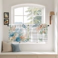 thumbnail image 2 of Beach Coastal Tier Curtains 36 Inch Length, Summer Nautical Coral Shell Botanical Vintage Cafe Short Curtains for Bathroom Over Sink, Small Kitchen Curtain Light Filtering Drapes 2 Panels 27.5"Wx36"L, 2 of 8