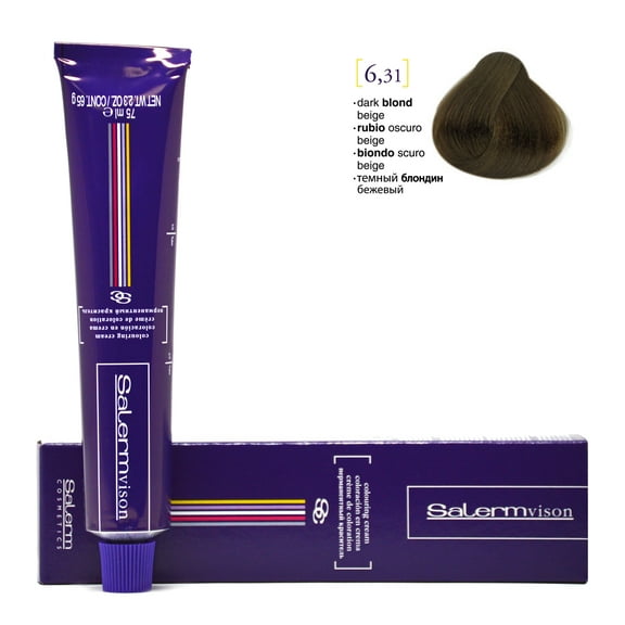 Salerm Vison Permanent Coloring Cream (2.3 oz) - 6.31 - Dark Blond Beige
