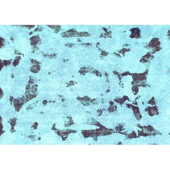 Ahgly Company Indoor Rectangle Abstract Light Blue Modern Area Rugs, 5' x 7'