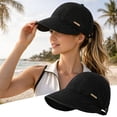 thumbnail image 2 of QIYAGBSA Womens Wide Brim Sun Hat Soft Ponytail Opening Foldable Cap Beach Hiking Golf Gardening Outdoor Travel, 2 of 6