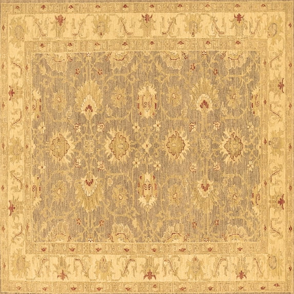 Ahgly Company Indoor Square Persian Brown Traditional Area Rugs, 5' Square
