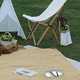 thumbnail image 3 of Esterilla de picnic de color sólido de alta calidad con asa de cuero de moda para picnic, 3 of 5