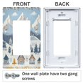 thumbnail image 3 of Yayeee Rocker Switch Wall Plate 3-Gang 6.5"x4.6" Home Decorative Outlet Cover, Winter Village Serenity, 3 of 6