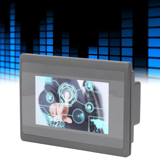 PLC Touchscreen, Touch Screen Switch Counts 12 In 8 Out DC24V 1A Stable 4.3in HMI For Equipment