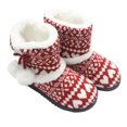thumbnail image 2 of Zapatos de algodón para mujer, botas de nieve de suela gruesa, zapatos de felpa cálidos para interiores para invierno, 2 of 6