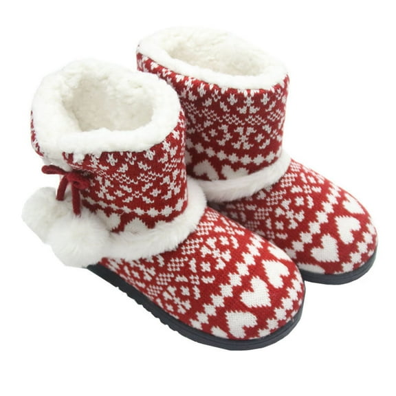 HEANUJJ Furry Slippers Women Cotton Slipper Booties Non Slip 1 Pair Indoor