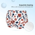 thumbnail image 2 of Rocae Red Blue Leaves for Girls' Cotton Boxer Briefs, Soft Mid-rise Panties-Small, 2 of 5