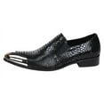 thumbnail image 3 of Santimon Men Genuine Leather Dress Shoes Printed Patent Oxford Shoes Irregular 13 US, 3 of 7