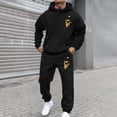thumbnail image 4 of Men Sweatsuits 2 Piece Set Casual Loose Fit Graphic Hoodie Sweatshirt and Joggers Sweatpants Sets Comfortable Fall Fashion Sport Suits Winter Clothes Outfits, 4 of 8