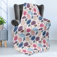 thumbnail image 4 of Scallop Soft Flannel Fleece Throw Blanket, Delicate Hand Drawn Colorful Shells Marine Nautical, Cozy Plush for Indoor and Outdoor Use, 50" x 60", Multicolor, by Ambesonne, 4 of 5
