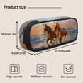 thumbnail image 7 of Yspwyqan Boys Backpack and Lunch Box Set, Sunset Beach Running Horse Backpack Set Kids Boys 4 Piece, Lightweight Double Zip Trendy School Bag for Elementary Middle, 7 of 7