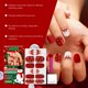 thumbnail image 5 of Puntas de uñas navideñas terminadas, uñas postizas navideñas, parches para uñas, parche para uñas, 5 of 9