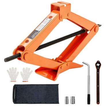 KFFKFF Scissor Jack, 2.5 Ton/5512 lb Scissor Car Jack, 3.7"-17.1" Lift Range Scissor Lift Jack with Ratchet Handle and L-Wrench, Portable Tire Jack for Cars, Trucks, Sedan MPVs