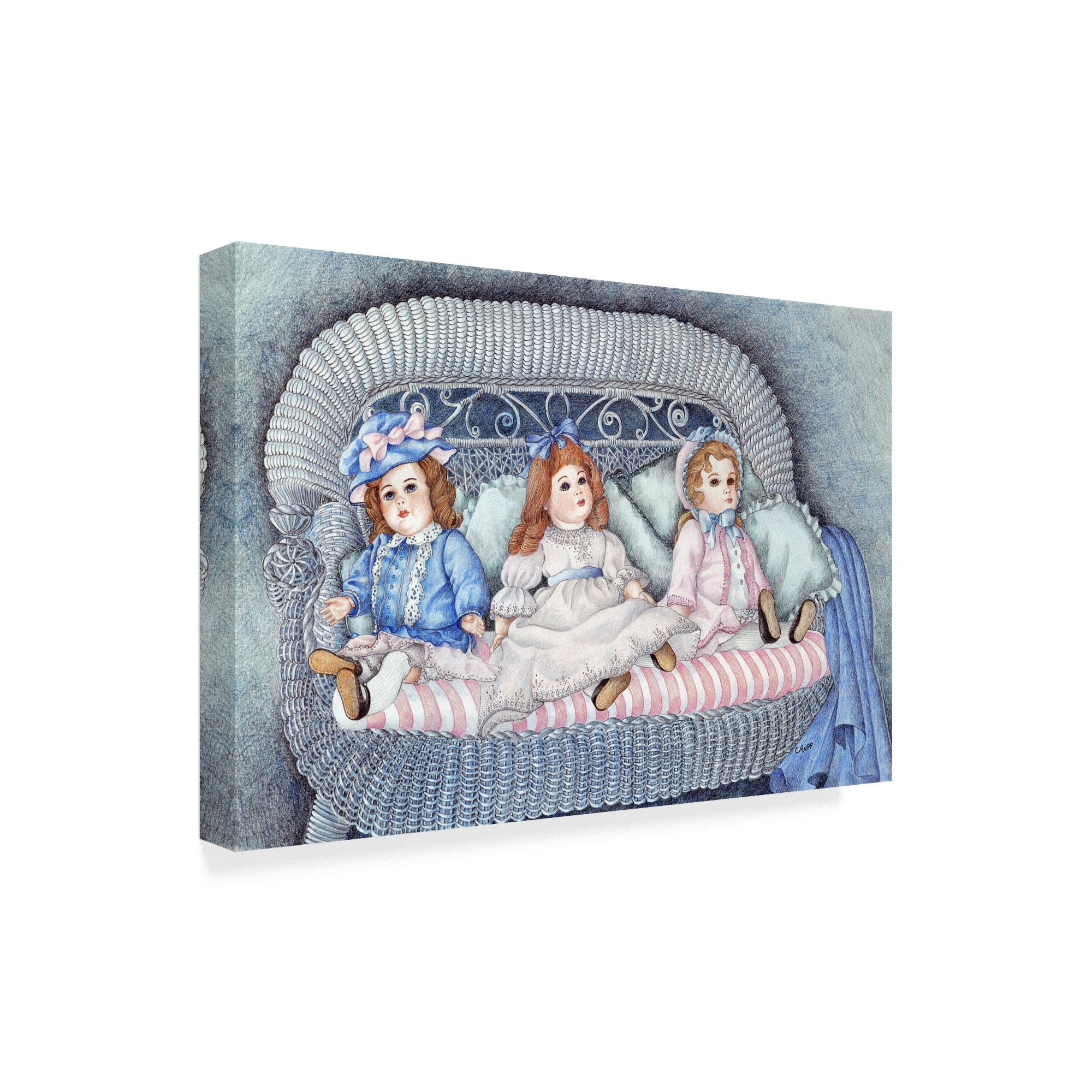 Trademark Fine Art 'Grandmas Dolls' Canvas Art by Carol J Rupp