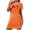 Orange, variant on Lenpel Valentine's Day Outfits for Women Soft Crew Neck Short Sleeve Printed Nightgown Comfy Mimi Nightdress
