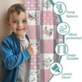 thumbnail image 3 of Blackout Kids Curtains,Pioneer Flower Floral Print Pattern Childrens Insulated Curtains Set Of 2,Bedroom Essentials,Toddler Room Decor 52"x63", 3 of 5
