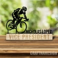 thumbnail image 3 of Craftnamesign Custom Wooden Bicycle Desk Name Plate, Cycling Metal Nameplate, Biker Desk Nameplate, 3 of 5