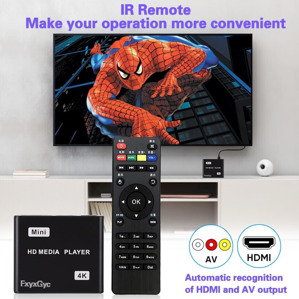 Media Player Mp4 Player GS HDMI , 4K Ultra-HD Digital