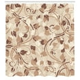thumbnail image 3 of Ambesonne Ivory Shower Curtain, Autumn Leaves Branches, 69"Wx84"L, Cream Umber Cocoa, 3 of 3