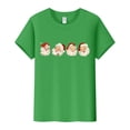 thumbnail image 2 of Aligament Christmas Shirts for Women, Green Christmas Gifts, Women's Santa Print Round Neck Short Sleeve T Shirt Top, 2 of 5