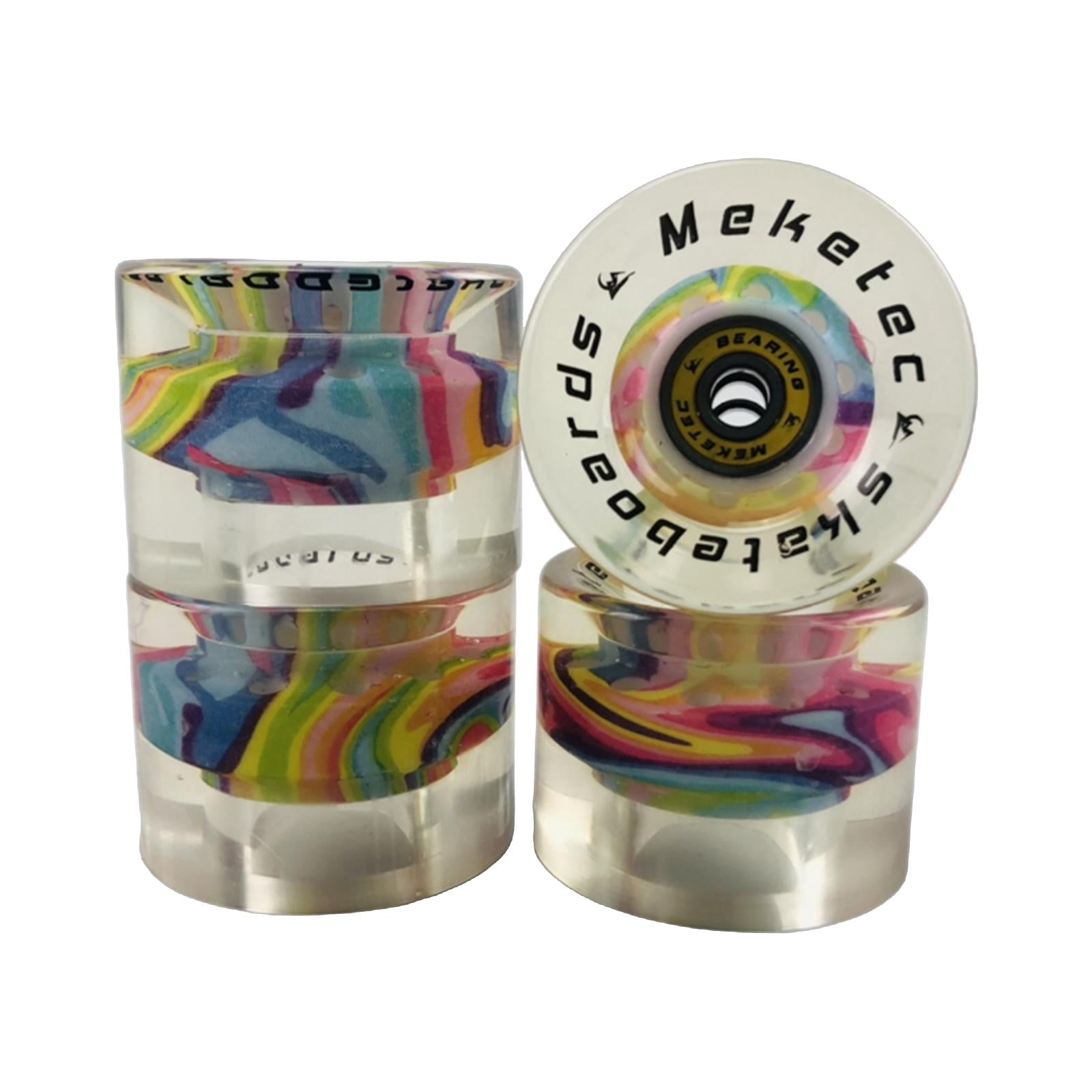 koolsoo 4x 80A Hardness Skateboard Wheels Replacement 60X45mm Yellow Straight