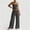 Set-87Dark Gray, variant on LEWKW Womens 2 Piece Lounge Sets Spaghetti Strap Cami Crop Top & Wide Leg Pants Outfits Casual Summer Sleepwear Soft Comfy Matching Pajamas Pjs