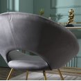 thumbnail image 3 of Roundhill Furniture Slatina Velvet Upholstered Accent Chair in Gold Tone/Gray, 3 of 11