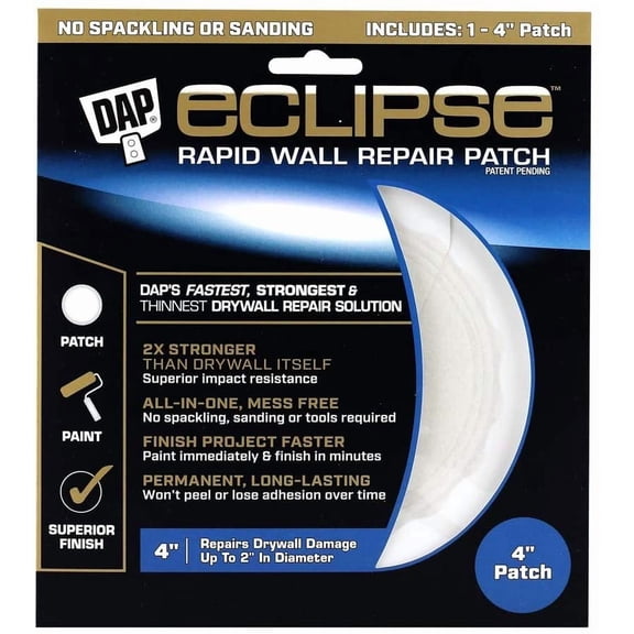 DAP 7079809163 Repair Eclipse Wall Patch, 4 Inch, Clear