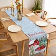 thumbnail image 3 of Christmas Red Truck Table Runner 120 Inches Long Farmhouse Dress Scarves, Winter Cardinal Xmas Tree Dining Tablerunner for Coffee Table/Kitchen Island/Party Décor, 13" x 120", 3 of 8