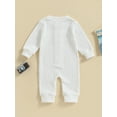 thumbnail image 3 of Infant Baby Henry Rompers Solid Color Long Sleeve Fall Jumpsuit, 3 of 7