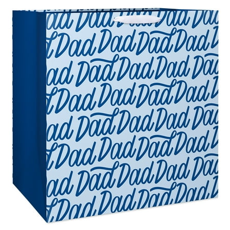 American Greetings 19.5" Jumbo Blue Father's Day Gift Bag, Dad Script (1-Count)