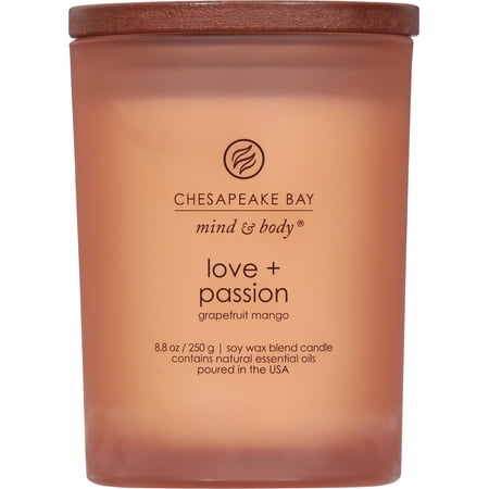 Chesapeake Bay Candle Scented Candle, Love + Passion (Grapefruit Mango), Medium
