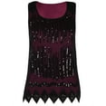 thumbnail image 4 of PrettyGuide Women's Sequin Top Flowy Sparkly Cocktail Tank Party Dressy Tops, 4 of 5