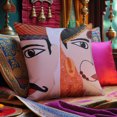thumbnail image 2 of Throw Pillow Cover - 1 Piece Decorative Man and Woman Printed Design Cushion Case for Home Decor Sofa Couch Chair Bed Patio Living Room Bedroom Car Office - 18x18 Inches, 2 of 9