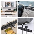 thumbnail image 5 of Juego de 3 clips para sujetar cables USB, organizador de cables de datos de escritorio, gestión de cables, clips para sujetar cables USB., 5 of 5