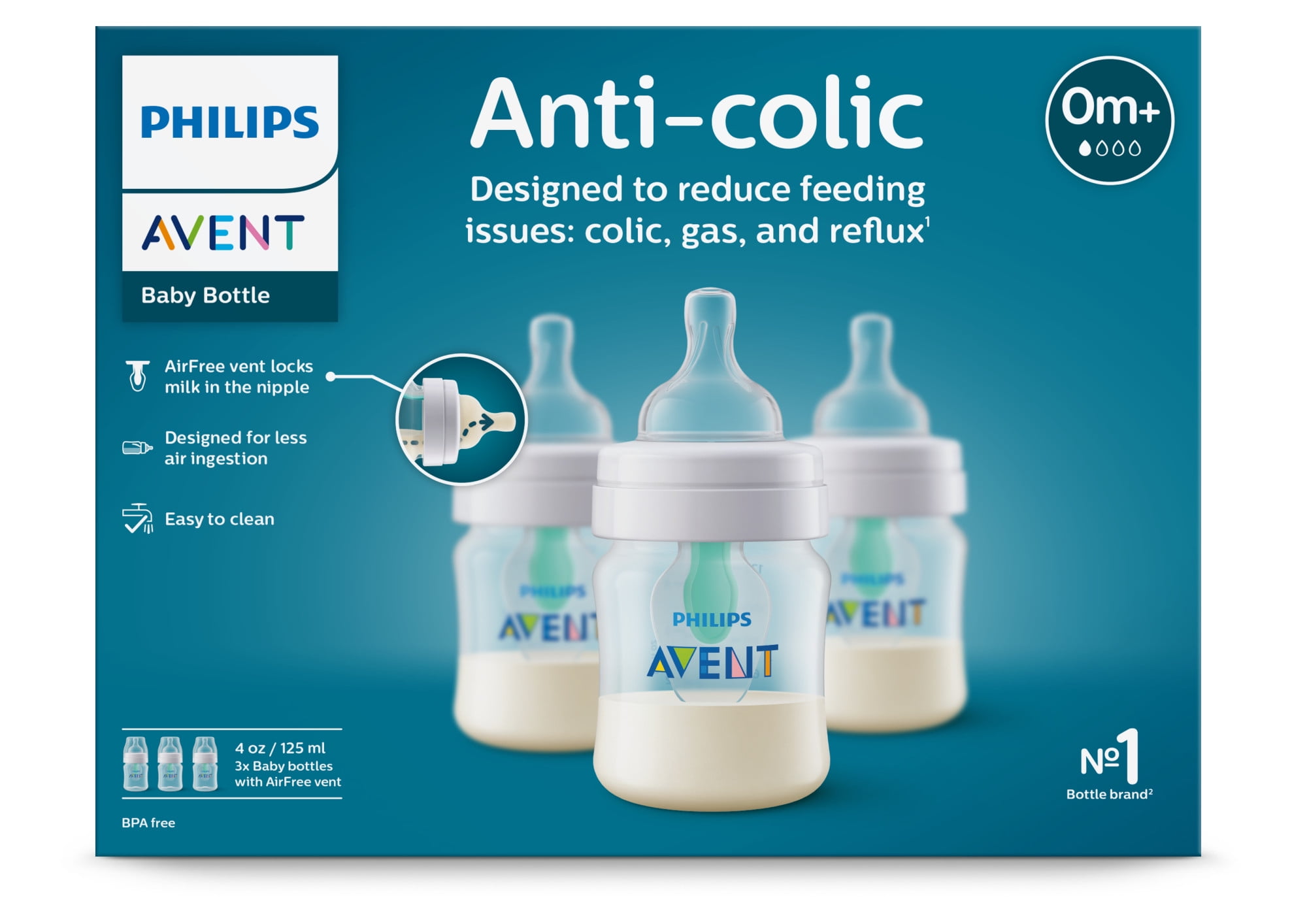 Biberon Anti-colic Con Airfree Philips Avent 330 ml 