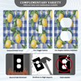 thumbnail image 3 of Yayeee Blank Wall Plate Cover 1-Gang 4.5"x2.7" Home Unused Decorative Outlet, Blue Plaid Lemon, 3 of 7
