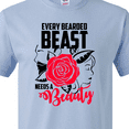 thumbnail image 4 of Inktastic Every Bearded Beast Needs a Beauty with Red Rose T-Shirt, 4 of 5