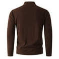 thumbnail image 4 of pstuiky camisas de hombre de manga larga, Suéter de punto cálido de color sólido de moda informal para hombre, manga larga, top redondo tops de invierno para hombre m, 4 of 6