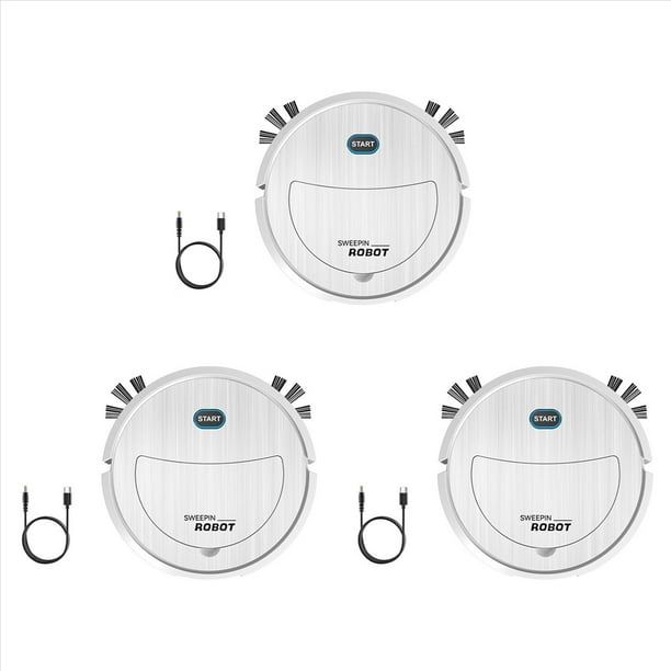3X Robot Aspirador Barredora Eléctrica Robot Ultrafino Silencioso Aspiradora Robótica