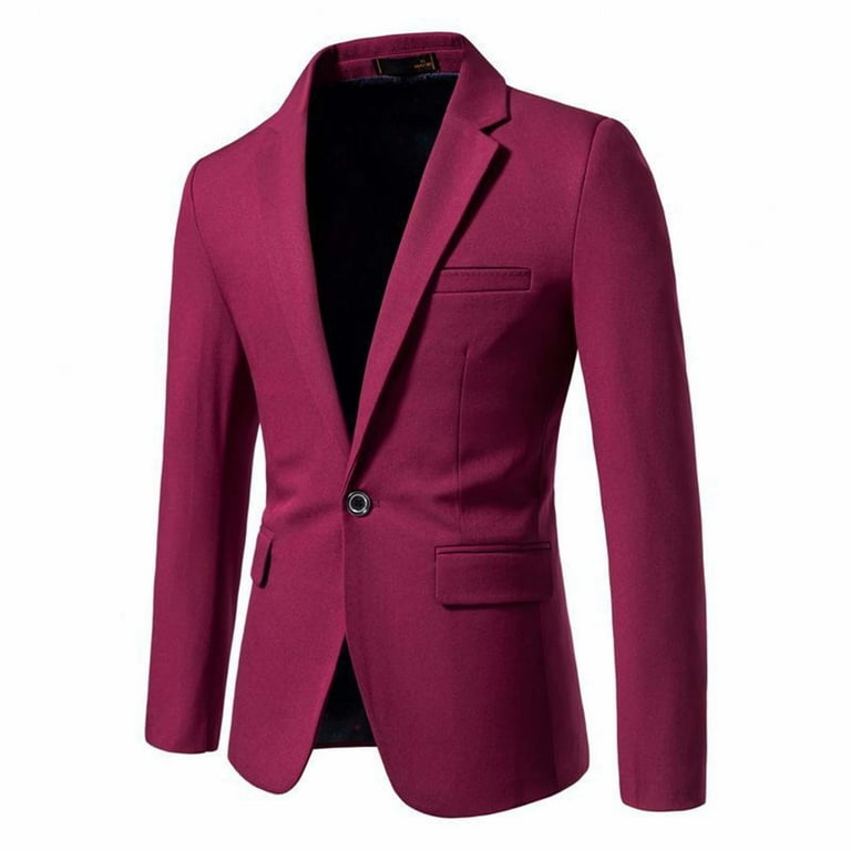 Zshosam Mens Sport Coat Casual Blazer One Button Business Suit